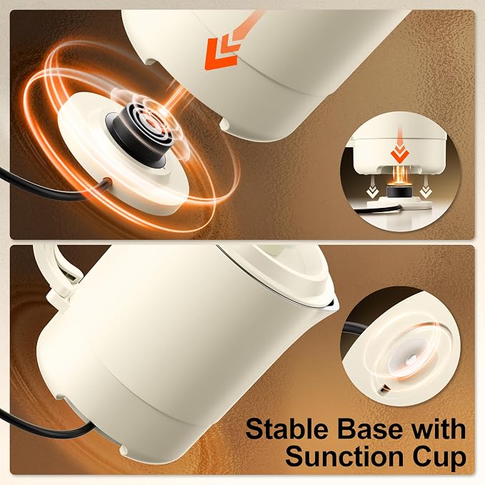 Stariver 0.6L Portable Electric Kettle, Stainless Steel Travel Kettle | Foldable Handle, Collapsible Design, Dual Power Modes, Compact for RV, Camping, Overheat & Boil-Dry Protection, Lightweight