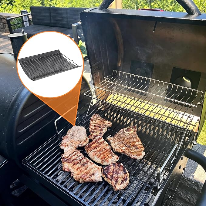 Ash Pan for Chargriller E5030, 5030, Ashpan for Char Griller 5030 Dual Function 2-Burner Charcoal Grill, Grill Parts for Char Griller Replacement Parts Charcoal Tray for Chargriller Ash Drip Pan