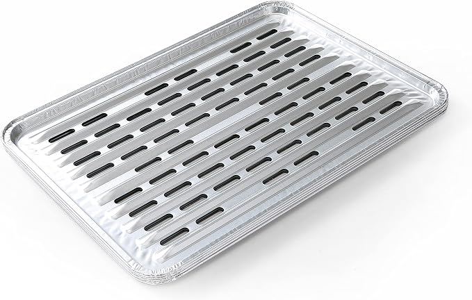 Kingsford Heavy Duty Disposable Grill Liners, 16 x 11.75 Inch, 4 Count | Aluminum foil design, prevents food and sauce from falling through grates, for outdoor BBQ grills daily
