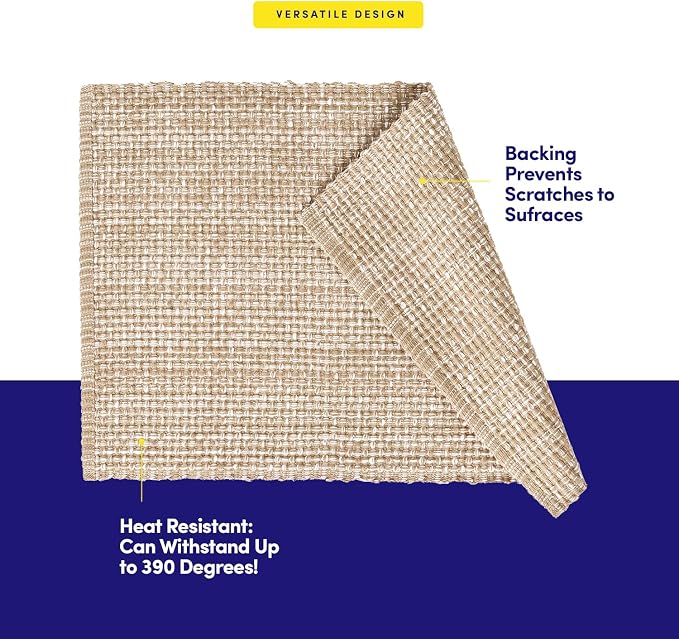 Sweet Home Collection 100% Cotton Placemats for Dining Room Rectangle Two Tone Woven Fabric 13" x 19" Soft Durable Table Mat Set, Set of 4, Eggshell