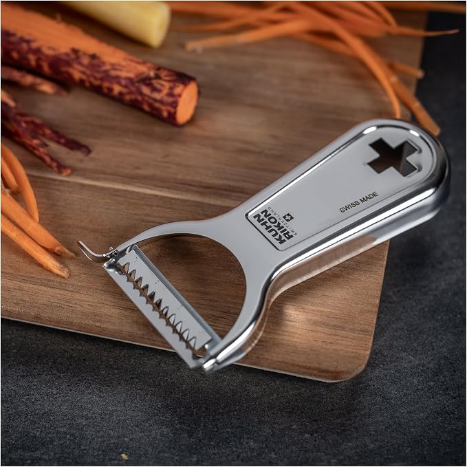 Kuhn Rikon "Swiss Metallic" Julienne Cross Peeler, Silver