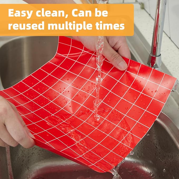 Silicone Baking Mat Roll 12IN*5FT Free Cutting, Non-Slip Pastry Mat, Non-Stick Reusable Air Fryer Liner, Oven Liners, Counter Mat, Freeze Dryer Mat, Easily Cut to Size Fit All Ovens Pans Tins Dishes