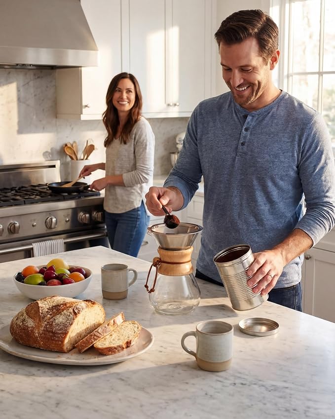 AGOGO Pour Over Coffee Maker Set, 28oz Slim Style, 304 Stainless Filter | Barista kit for home kitchen, Cafe, Camping & Office; 20oz-40oz Classic, Slim, Diamond styles; Includes brush & towel.