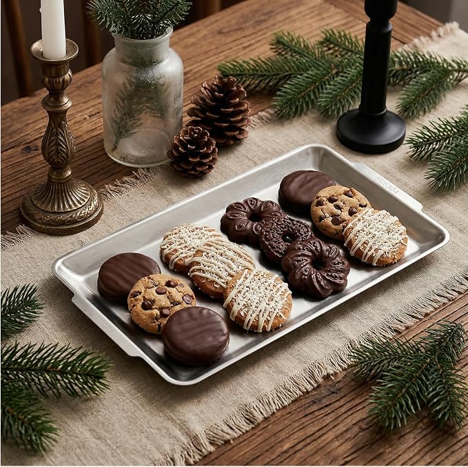 3 Packs 304 Stainless Steel Serving Platters, Rectangle Metal Dinner Plates with Handles, Decorative Organizer Trays for BBQ, Dining, Party, Buffet, Appetizer Serving(12.6" x 6.3")
