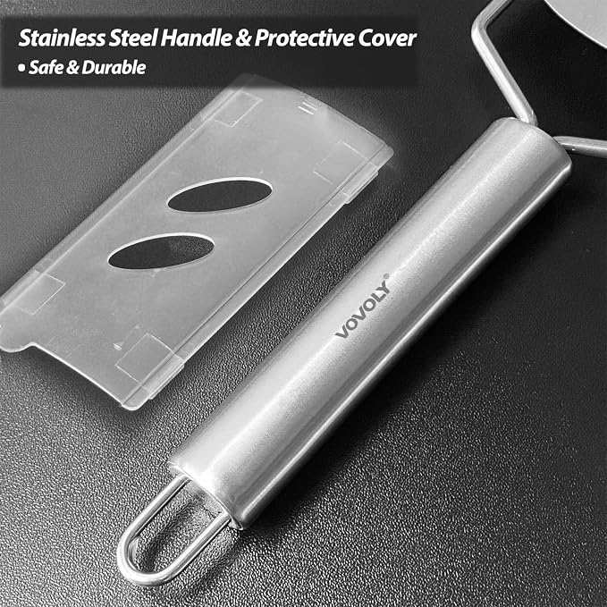 4-Pcs Pro Set Zester Grater Set, Cheese Grater with Razor-Sharp Stainless Steel Blade, Fine/Coarse/Extra Coarse/Slider Attachment