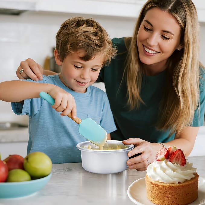 6 Inch Cake Pans, 2PCS Nonstick Small Cake Pans With 60PCS Parchment Paper | Aluminum Pans for Birthday Smash Layer Cakes, Round Cake Pans for Home Kitchen, Leak proof &6 X 3 Inch, Heavy Duty &Oven Safe