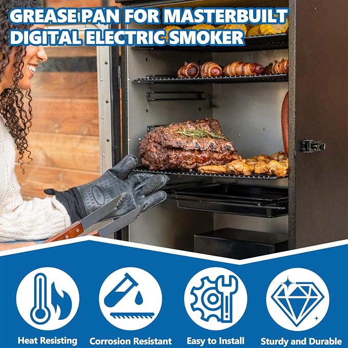 SafBbcue 910060047 Grease Cup for Masterbuilt Digital Electric Smoker | Grease Tray Replacement Parts for Masterbuilt Grills MB20071117, MB21072319, MB20072918, Mb20071518, Mb20071819