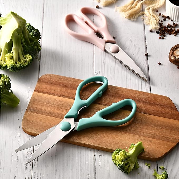 Light Green Kitchen Shears, Rkqoa Kitchen Scissors Heavy Duty Cooking Scissors, Dishwasher Safe Scissors Kitchen House Essentials Supplies, Stainless Steel Sharp Utility Shears for Meat, Chicken