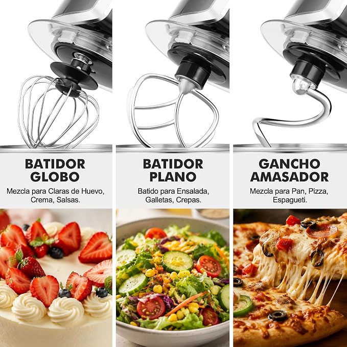Kitchen in the box Stand Mixer,3.2Qt Small Electric Food Mixer,6 Speeds Portable Lightweight Kitchen Mixer for Daily Use with Egg Whisk,Dough Hook,Flat Beater (Black)