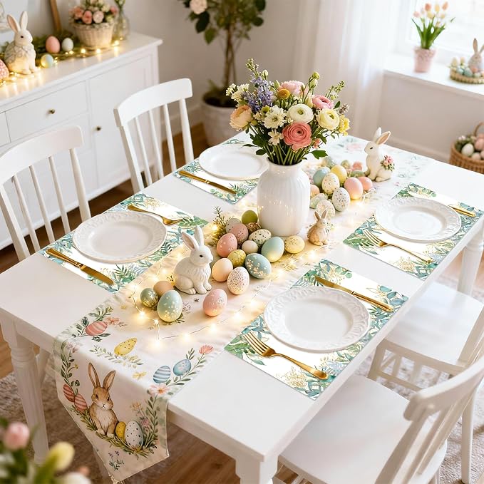 50 Pack Christian Disposable Paper Placemats Cross Eucalyptus Mats
