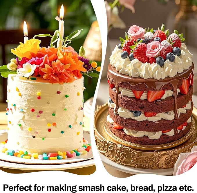 6 Inch Cake Pans Set of 3 with 100 Pieces Parchment Paper | Stainless Steel Baking Pan For Layered Cakes, Smash Cake Pans Mirror Finish Dishwasher Safe Small Cake Pan Set Cake Mold