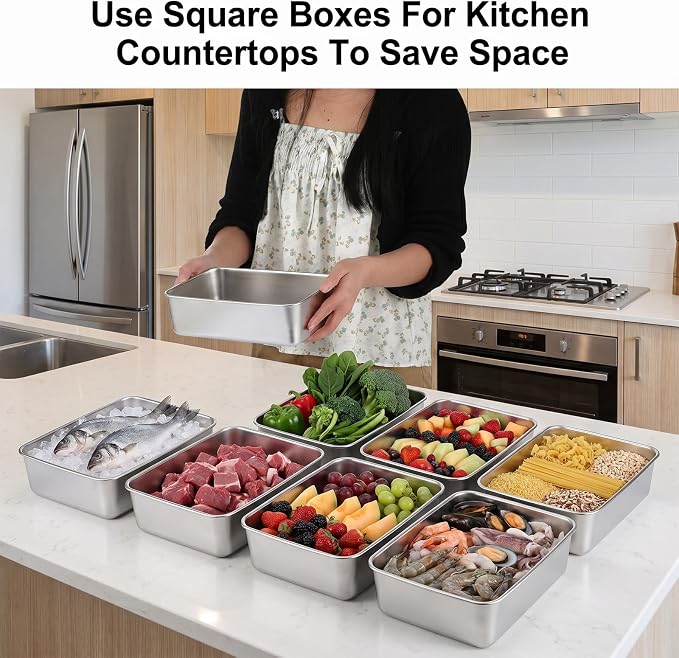 6 Pack Loaf Pan Set, 9x5 Inch Bread Loaf Pans | for Baking Bread Stainless Steel Meatloaf Toast Baking Pans for Homemade Brownies Pound Cake, Oven & Dishwasher Safe