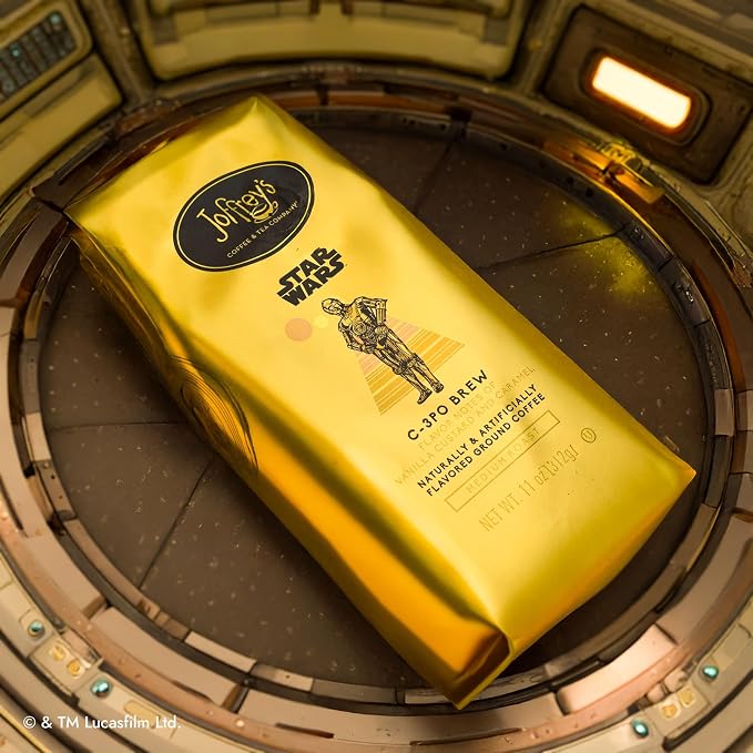Joffrey's Coffee - STAR WARS™ C-3PO Brew, STAR WARS Licensed Coffee Collection, Artisan Medium Roast, Creamy & Smooth Taste, Brew or French Press (Ground, 11oz)