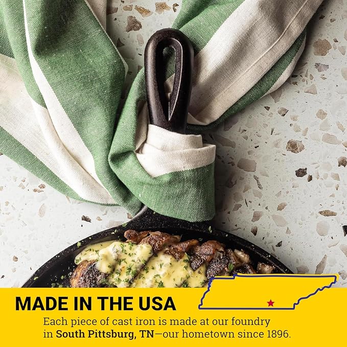 Lodge Round Seasoned Cast Iron Griddle 10.5 Inches - Round-Shaped, Pre-Seasoned Iron Griddle Pan - Non-Toxic, PFAS-Free Cookware - Compatible with Stovetop, Oven, Grill, or Campfire (Pack of 3)