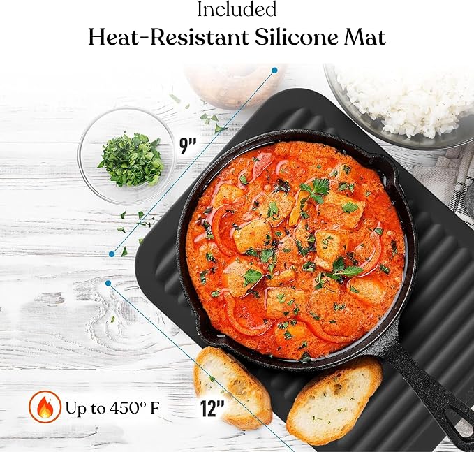 TOMO Cast Iron Shrimp Grill Pan