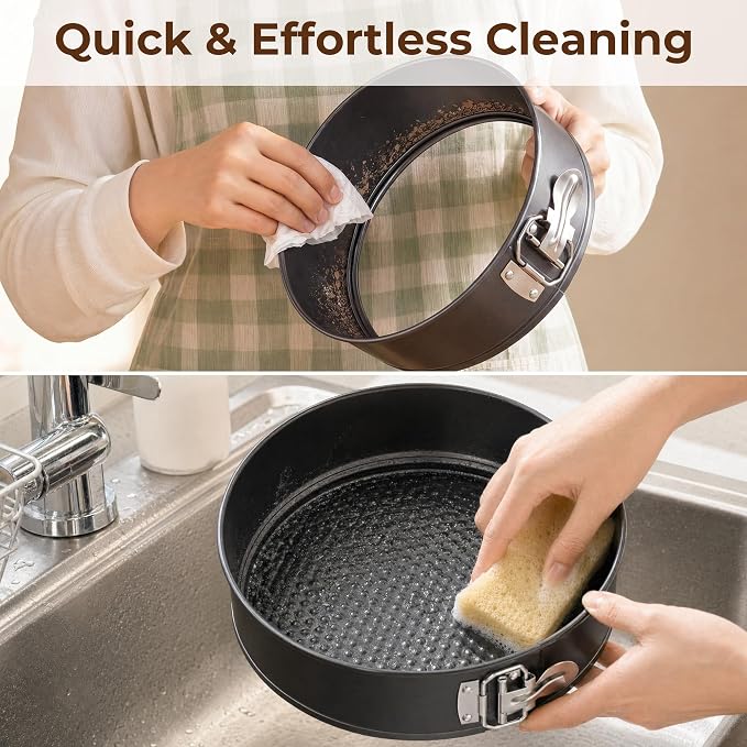 10 Inch Springform Pan with Removable Bottom | Nonstick, Leakproof, Easy Release, Cheesecake Pan for Baking