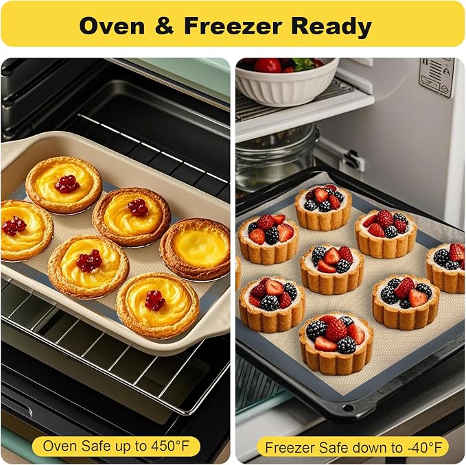 Silicone Baking Mat, 16.5" x 11.6" Silicone Cookie Sheets for Baking, Reusable Baking Mat, Non-Stick Reusable, Food Safe, Dark Gray Oven Baking Sheet for Making Cookies Macaroons Bread 1 Pack