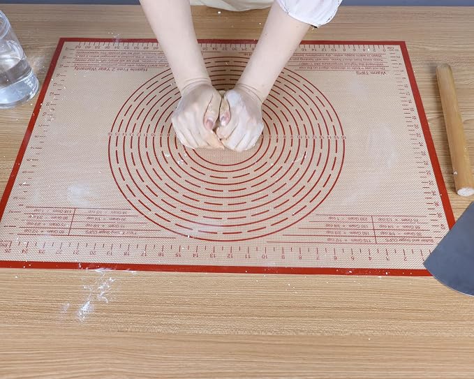 Silicone Pastry Mat 36X24 inch Baking mat Perfect for Dough, Pastry, Pie Crust, Fondant, Cookies, Bread, Pasta/Pizza,Pastry Board, Kitchen Counter Mat