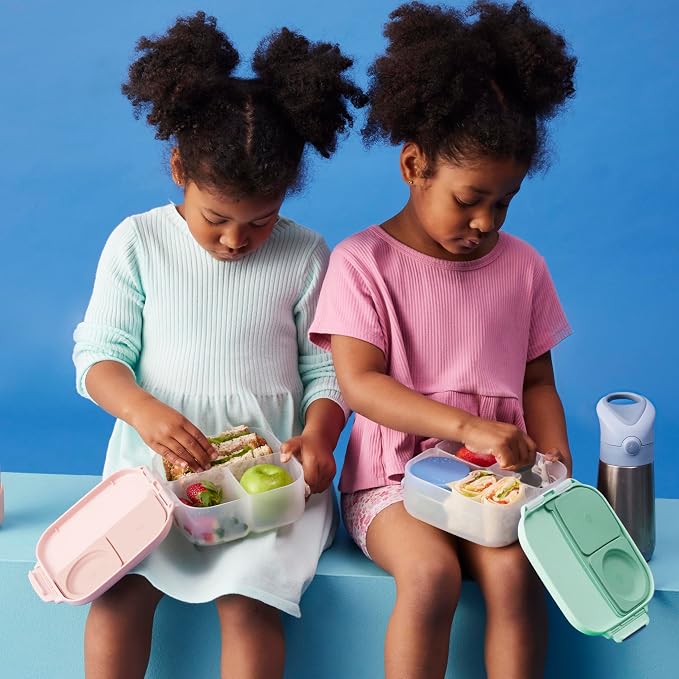 b.box Mini Lunch Box, Snack Containers for Kids, Lunch Box Kids, 4.25 Cup | Bento Box for Kids, Sanck Box, Lunch Containers, Leak Proof, Dishwasher Safe, BPA Free, PFAS Free, Ages 3+ — Spearmint