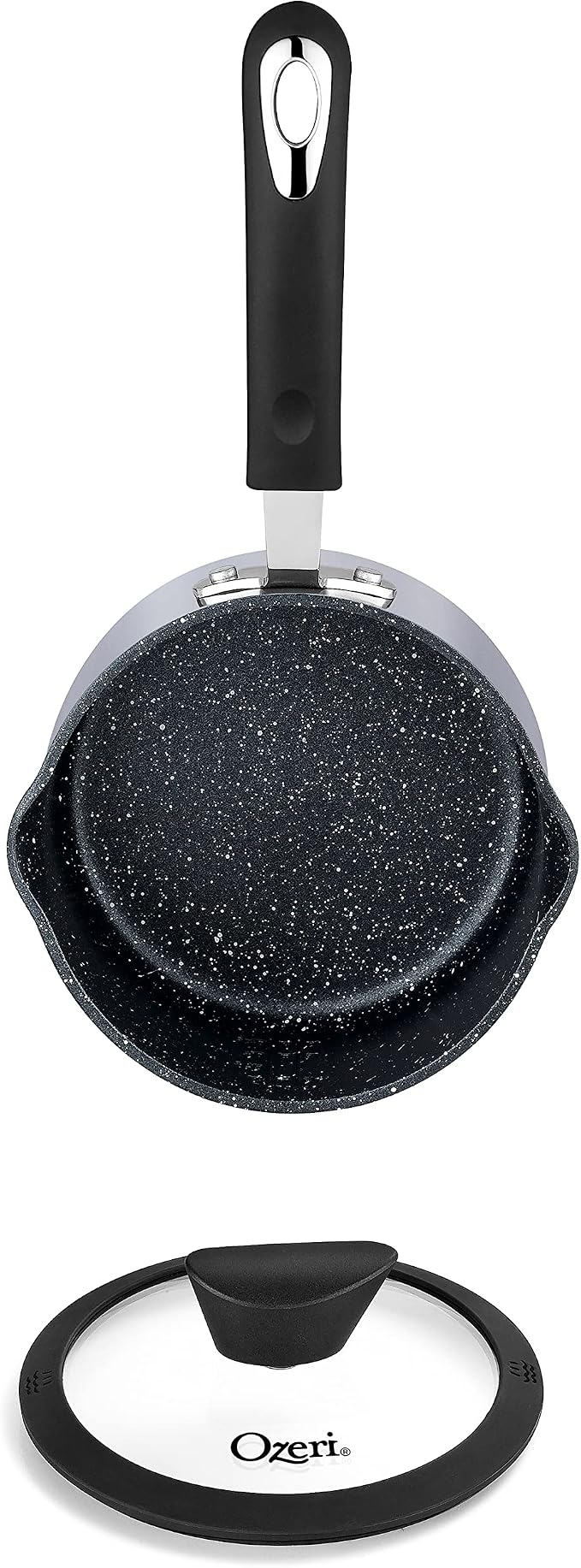 The All-In-One Stone Saucepan and Cooking Pot By Ozeri | Utilizes A Stone-derived Coating From Germany That Is 100% Free of APEO, GenX, PFBS, PFOS, PFOA, NMP and NEP