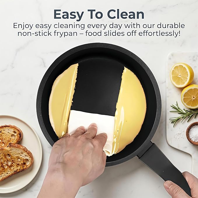 Nonstick Sauce Pan with Lid,1.5QT small pot, PFOA Free,Kitchen Pots Induction Pot,Black