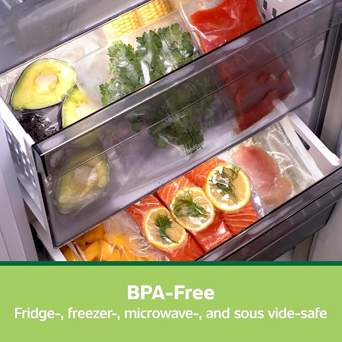 FoodSaver Quart Pre-Cut Vacuum Seal and Easy Use Storage Bags, Align to Seal and Tear to Open Vacuum Sealer Storage, Quart (43 Bags) (Pack of 4)