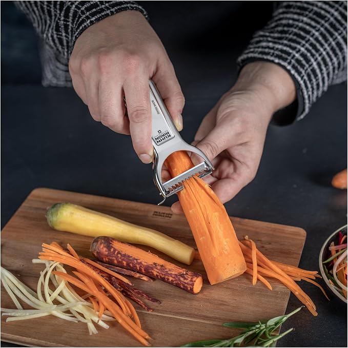 Kuhn Rikon "Swiss Metallic" Julienne Cross Peeler, Silver