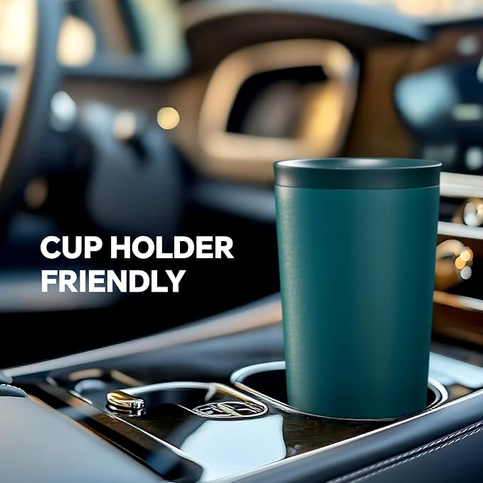 Ideus 17 oz Travel Coffee Mug, Double Wall Vacuum Stainless Steel Insulated Coffee Tumbler With Lid, Splash-Proof & Cup Holder Friendly, Keeps Drinks Hot/Cold, Dishwasher Safe, Peacock Blue