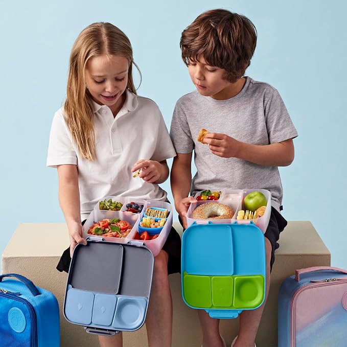 b.box Lunch Box, 8.5 Cup Bento Box for All Ages, Snack Box, Food Containers | Lunch Box Kids + Adults, Lunch Containers, 4 Compartments, Leak Proof, Dishwasher Safe, BPA Free, PFAS Free — Midnight