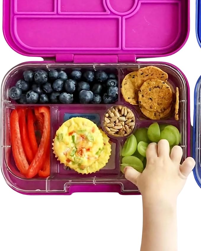 Yumbox Original Bento Lunch Box for Kids (Power Pink Unicorn) | Leakproof, 6 sections, Durable, Compact, Lightweight, Easy Open Latch, Dishwasher Safe