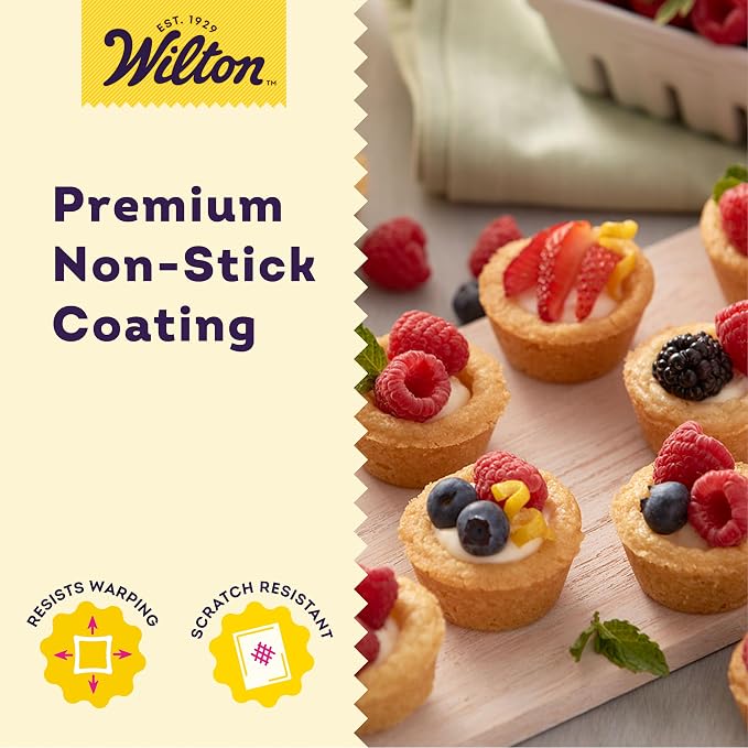 Wilton Perfect Results Non-Stick Mega Mini Muffin Pan, 48-Cup Cupcake Pan, Steel