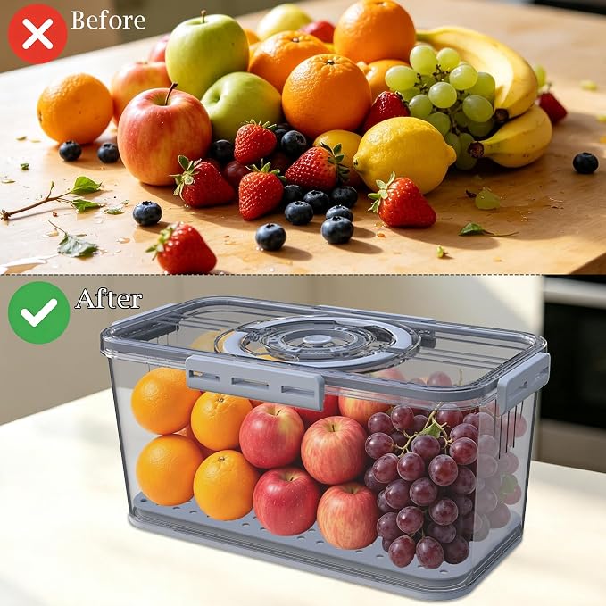 Bread Box with Lid and Handle,Airtight Bread Storage Container with Time Recording,Bread Keeper for Homemade Toast, Bagel, Portable bread boxes for Camping & Outdoor Travel,Not dishwasher safe