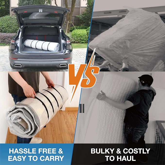Foam Mattress Vacuum Bag with 4 Adjustable Packing Straps for Moving, Storage, Shipping, Vacuum Seal Mattress Bag with Packaging Straps (Twin/Twin XL)