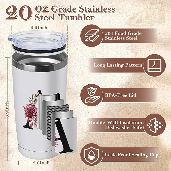 20 Oz Insulated Coffee Cup with Lid Car Tumbler Travel Mug Women Christmas Xmas Birthday Ideas New Step Bonus Mom Daughter Son Law Unique Who Have Good Special Busy Useful Adult Gift Custom Present