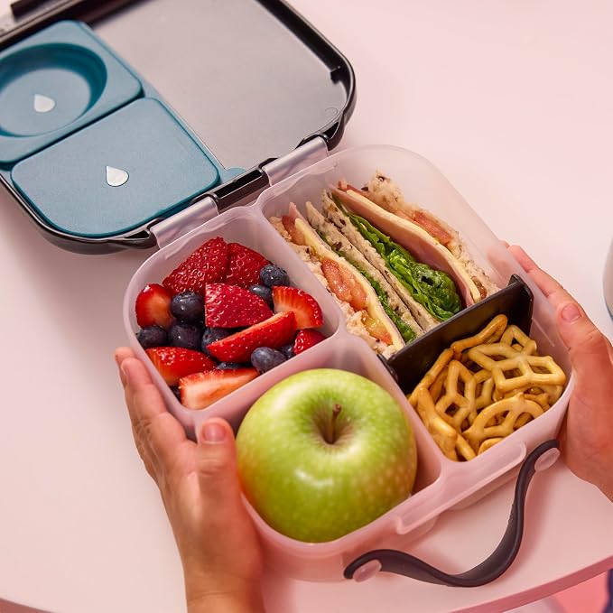 b.box Mini Lunch Box, Snack Containers for Kids, Lunch Box Kids, 4.25 Cup | Bento Box for Kids, Sanck Box, Lunch Containers, Leak Proof, Dishwasher Safe, BPA Free, PFAS Free, Ages 3+ — Night Vision