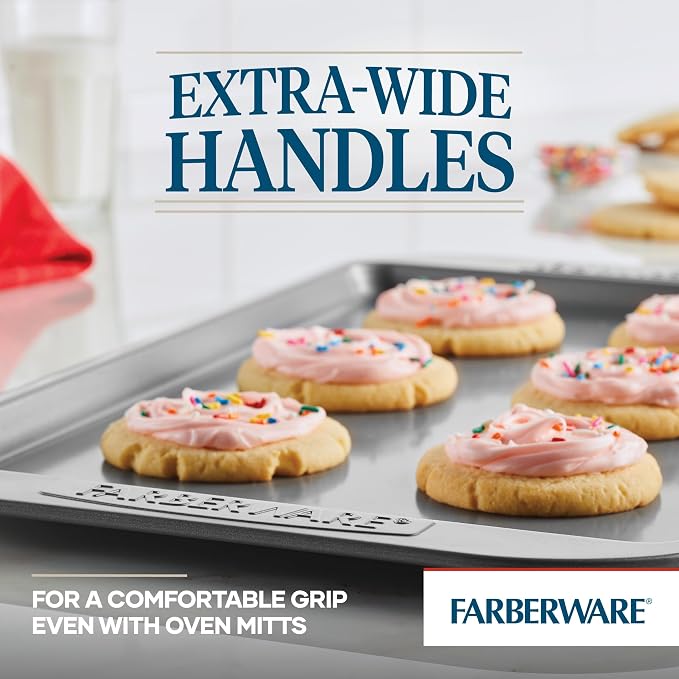 Farberware Nonstick Baking Sheet Set, 3-Piece Cookie Sheets
