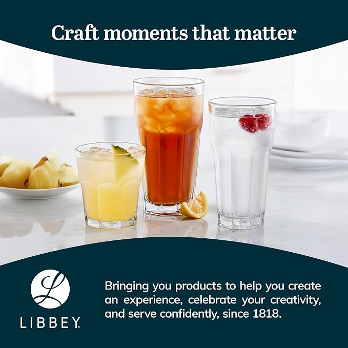 Libbey Gibraltar Rocks Glasses Set of 12, 12 Oz | Iconic Heavy Base Bar Glassware, Dishwasher Safe Whiskey Drinking Glass Set for Everyday Use