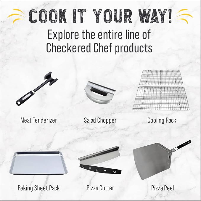 Baking Sheet, 2 Pack Half Sheet Pan with Stainless Steel Wire Rack Set - Easy Clean Cookie Sheets for Baking