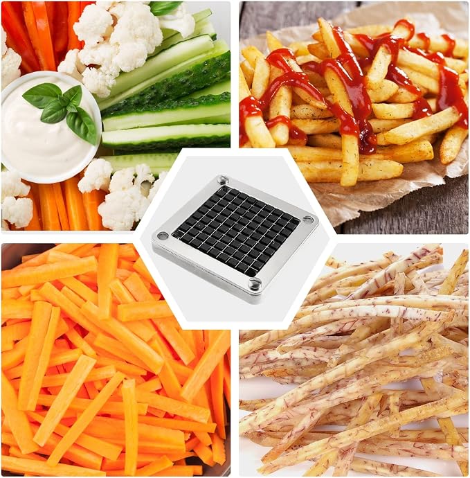 3/8" Replacement Blades, 2 Pack, 420 Stainless Steel | Commercial choppers & dicers, sharp uniform cuts, time-saving prep, corrosion resistant, for fries onions tomatoes cucumbers