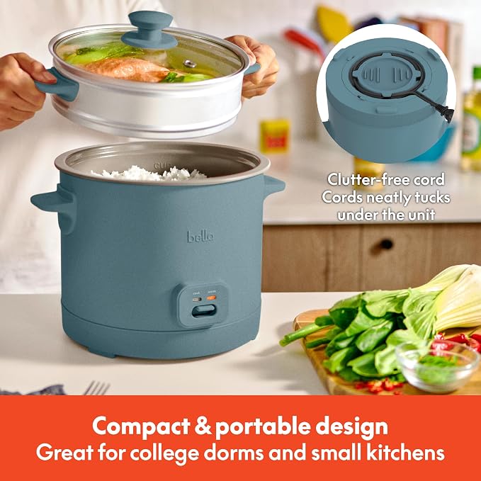Bella 16 cup rice cooker with Steamer, Surf