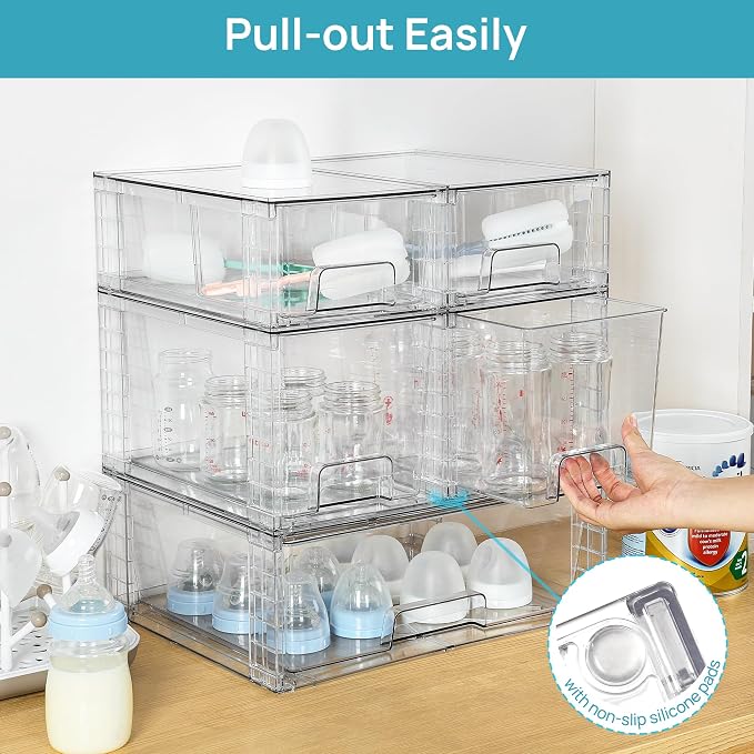 Vtopmart 7pack Easily Clear Storage Dawers