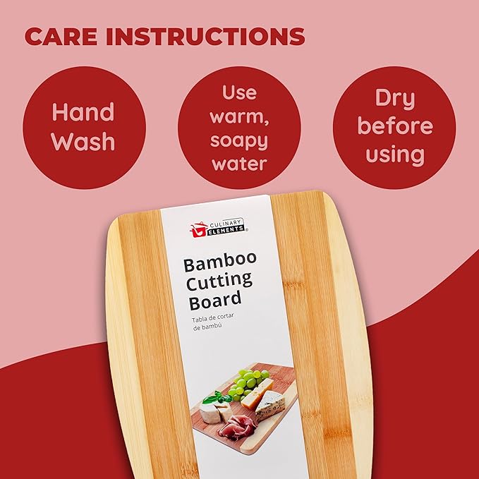 Bamboo Cutting Board – 11 x 14 Inch Large Kitchen Board for Meal Prep & Serving | Durable, Sustainable Bamboo Chopping Board for Fruits, Veggies, and Charcuterie | Eco-Friendly, Easy to Clean