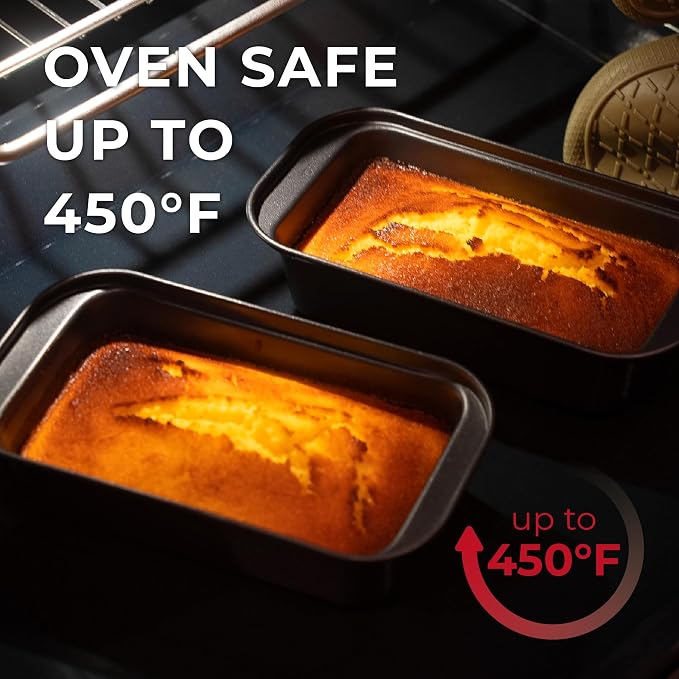 Cartman Air Fryer Pan Set, 4-Piece Nonstick Air Fryer Accessories | Fits Ninja, Chefman, Cosori, Instant Pot, For 4-6 QT Air Fryers, Oven Safe to 450°F, Springform Pan, Bundt Pan, 2 Loaf Pans