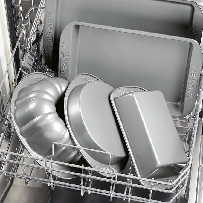 Farberware Bakeware Nonstick Muffin Pan, 12-Cup, Cupcake Baking Pan, Gray