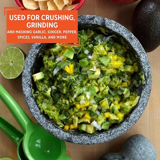 IMUSA USA Granite Molcajete Spice Grinder 6-Inch, Gray | Ideal for Grinding Spices and Herbs