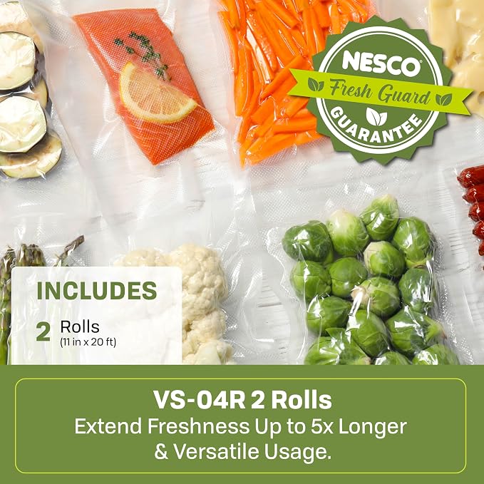 NESCO VS-04R Vacuum Sealer Rolls, 11-Inch