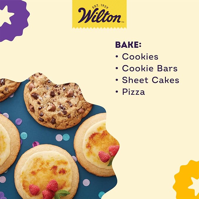 Wilton Platinum Non-Stick Large Baking Sheet, Made Without PFAS, 11x17 in. | DURALAST Silicone Infused Double Coating, 5X More Durable with Anti-Warping Technology, Perfect for Large Sheet Baking
