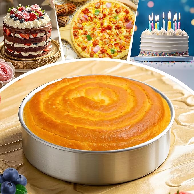 6 Inch Cake Pans Set of 3 with 100 Pieces Parchment Paper | Stainless Steel Baking Pan For Layered Cakes, Smash Cake Pans Mirror Finish Dishwasher Safe Small Cake Pan Set Cake Mold