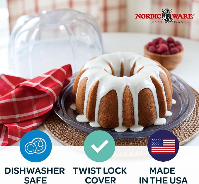Nordic Ware Cake Keeper, Deluxe Bundt, Clear