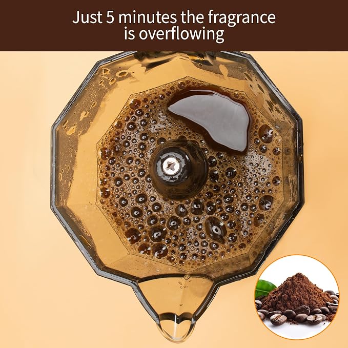 LAOION 6 Cup Manual Espresso Maker, Small Espresso Machines for Home | Cuban Coffee Maker with Detachable Base & Overheat Protection,Cafeteras Electricas Modernas Moka Pot,Greca Electrica De Cafe